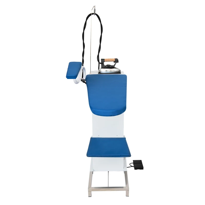 Tavolo da stiro professionale modello TS01 con caldaia e Ferro da stiro Motori aspirante e soffiante Piano riscaldato con termostato Classe Energetica A++ Made in Italy Garanzia 5 anni