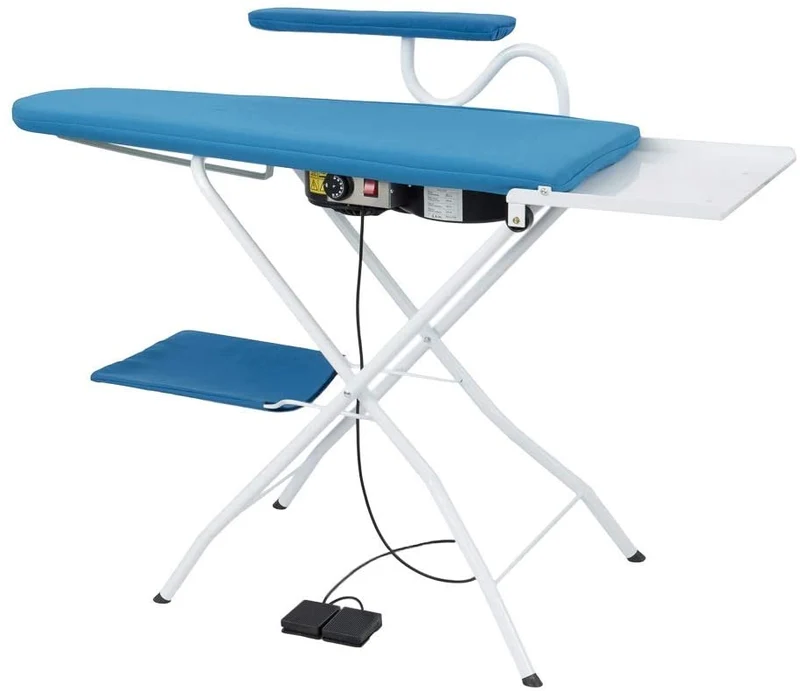 EOLO Asse Stiro AS01 Piano Riscaldato 2 Motori Aspirante Soffiante Stabile Robusto Tavolo Professionale Altezza Regolabile Pieghevole Salvaspazio Ruote Braccetto Stiramaniche Ripiano Indumenti Caldaia Made in Italy Garanzia 5 Anni Efficienza A++