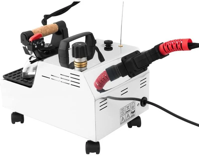 EOLO Sistema Stirante GV05 INOX Ferro da Stiro e Spazzola Professionale Vapore Secco Stiro Verticale Caldaia in Rame Rapida Produzione Vapore Efficienza A++ Resistenza Anticalcare Acciaio Inox Stiratrice Verticale Made in Italy Garanzia 5 Anni