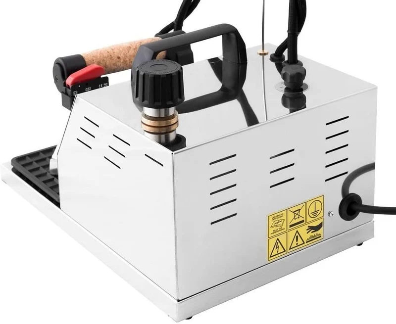 Sistema stirante professionale GV04 INOX con Caldaia in Rame a Risparmio energetico e Resistenza esterna anticalcare (2 L) Made in Italy Garanzia 5 anni