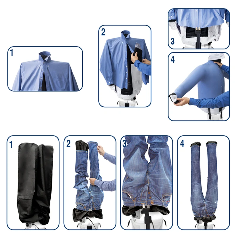 EOLO Stiratore Verticale SA04 R ECO Stendiasciuga Automatico Camicie Camicette Polo Jeans Asciugatrice Stira Facile Vestiti Aria Calda Ferro da Stiro Pallone Gonfiabile Stiratrice Verticale 4 Ruote 3 Programmi Made in Italy Garanzia 5 Anni Efficienza A++