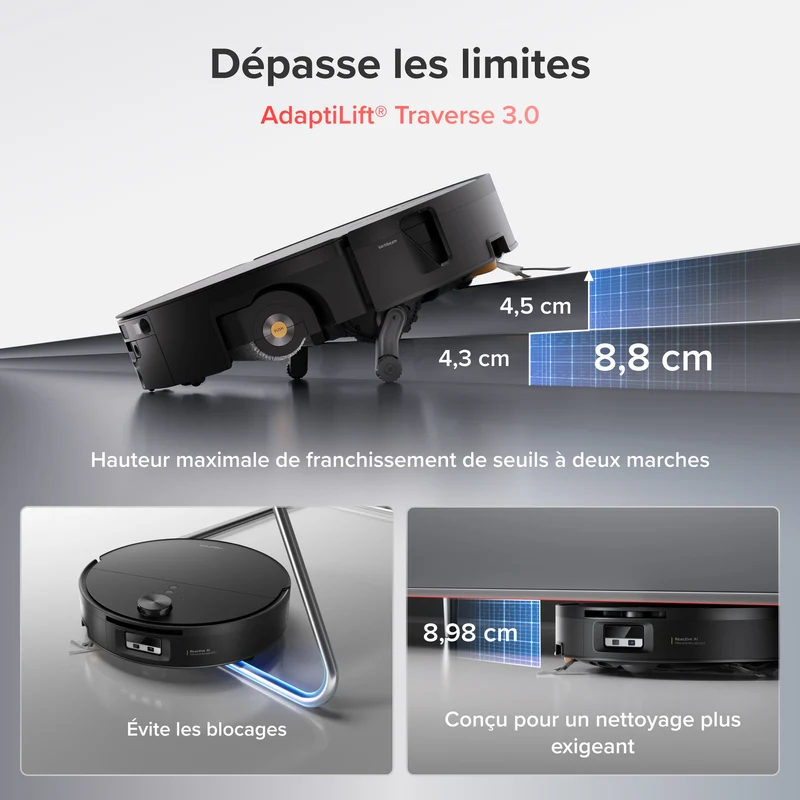 Roborock Saros 20 Flow Complete - Système autonettoyant pressurisé SpiraFlow™ 2.0