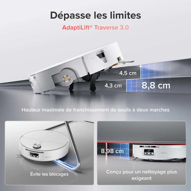 Roborock Saros 20 Flow Complete - Système autonettoyant pressurisé SpiraFlow™ 2.0