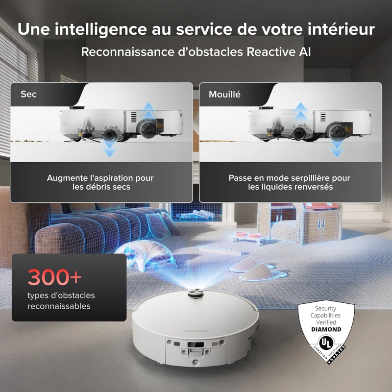 Roborock Saros 20 Flow Complete - Système autonettoyant pressurisé SpiraFlow™ 2.0