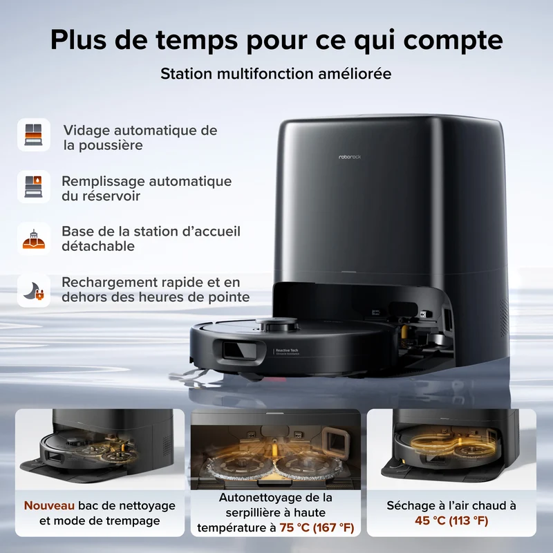 Aspirateur robot Roborock Qrevo 2 Pro avec retrait automatique des serpillières