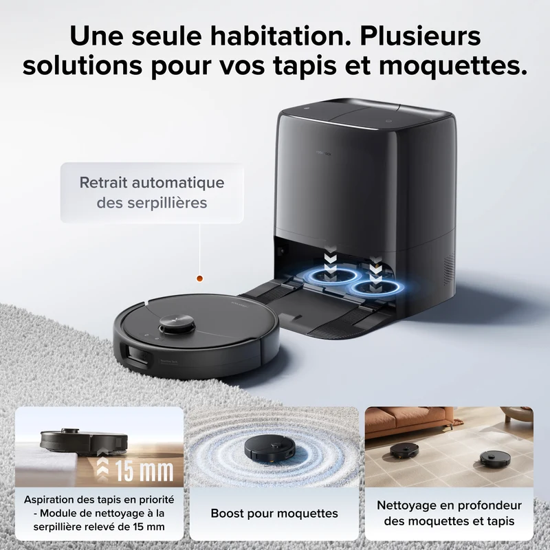 Aspirateur robot Roborock Qrevo 2 Pro avec retrait automatique des serpillières