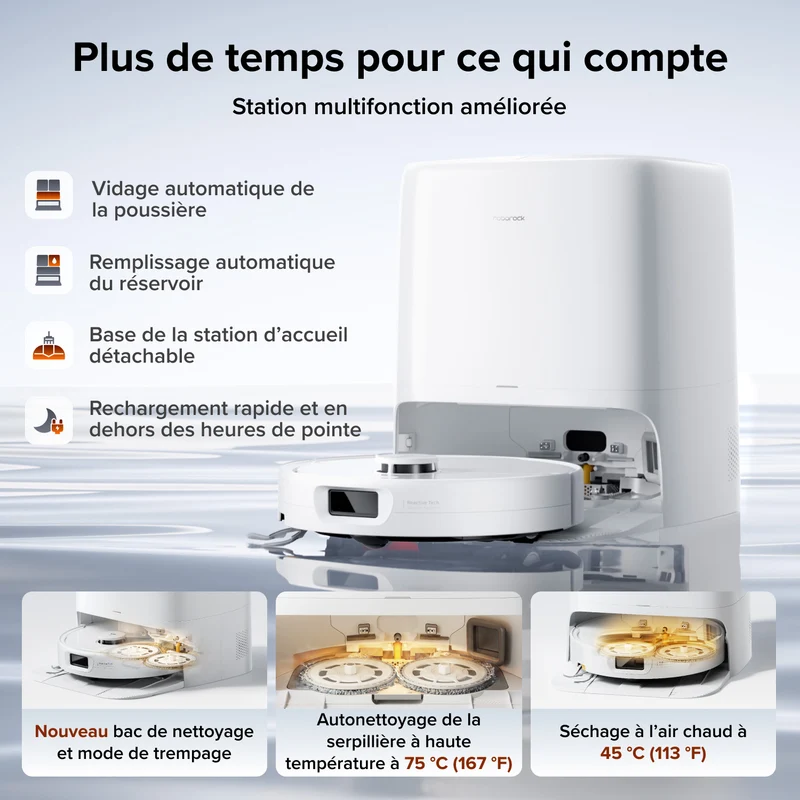 Aspirateur robot Roborock Qrevo 2 Pro avec retrait automatique des serpillières