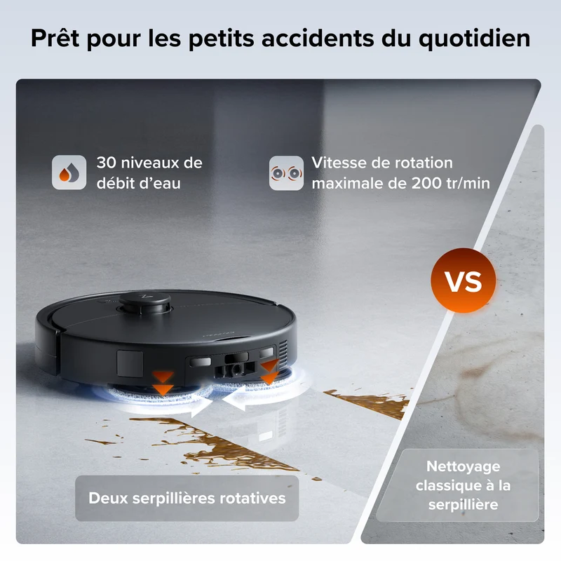 Aspirateur robot Roborock Qrevo 2 Pro Set avec retrait automatique des serpillières