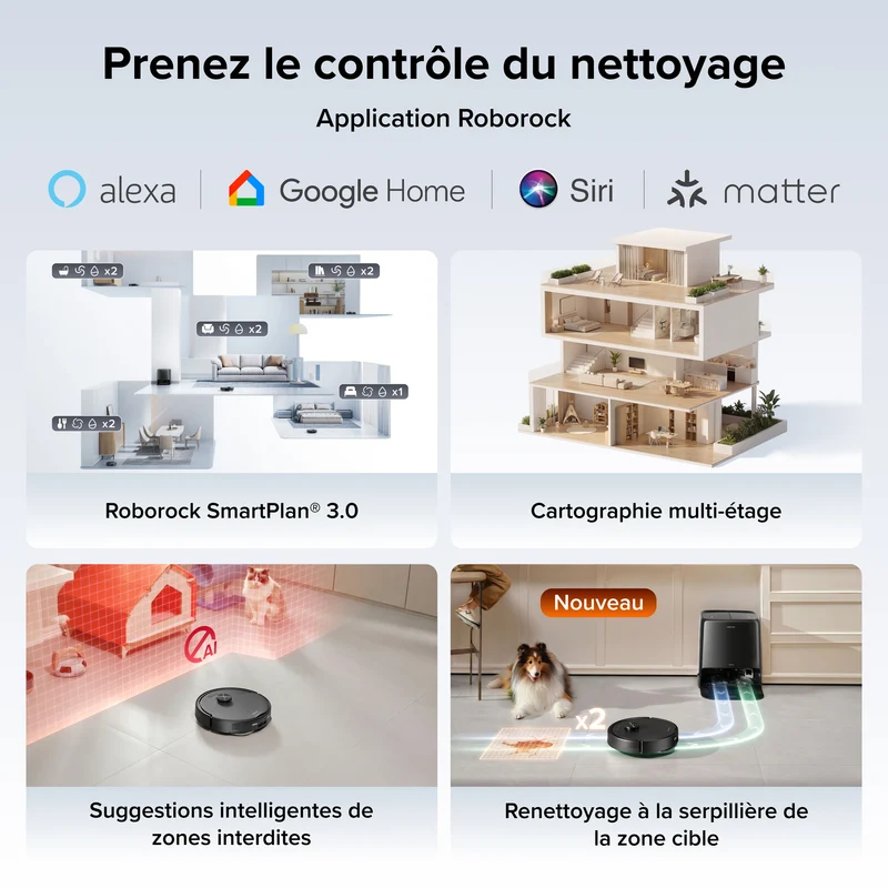 Aspirateur robot Roborock Qrevo 2 Pro Set avec retrait automatique des serpillières