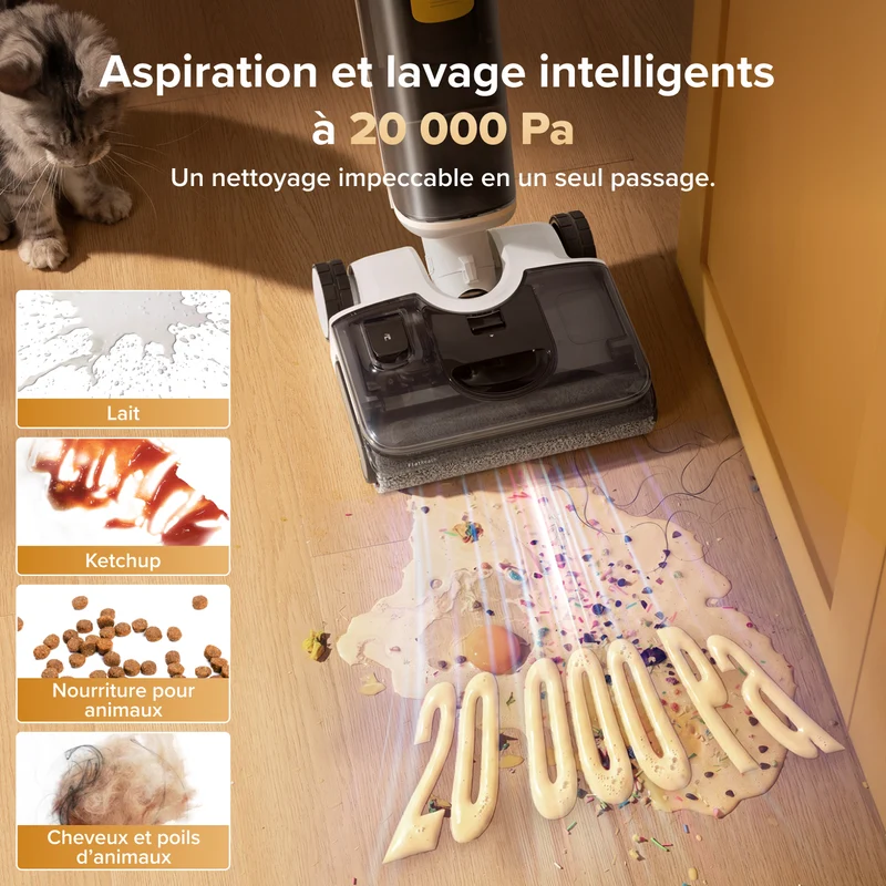 Aspirateur laveur intelligent Roborock F25 GT Gen 2 avec nettoyage anti-enchevêtrement