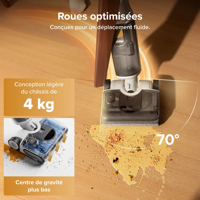 Aspirateur laveur intelligent Roborock F25 GT Gen 2 avec nettoyage anti-enchevêtrement