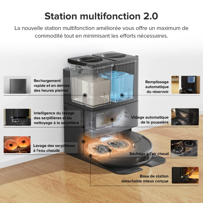 [Reconditionné] Roborock Qrevo Pro robot aspirateur laveur avec station multifonction 2.0