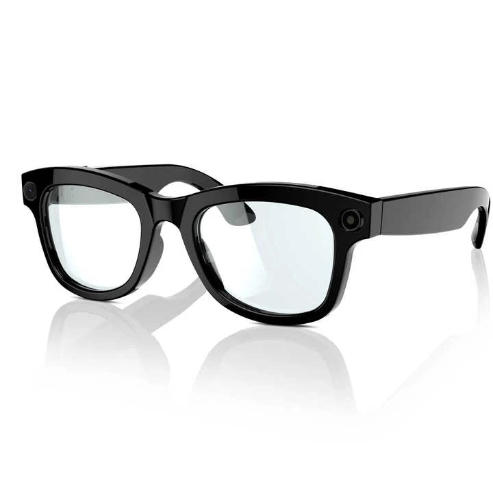 AI Smart Camera Glasses with Dual Noise Cancellation Microphone