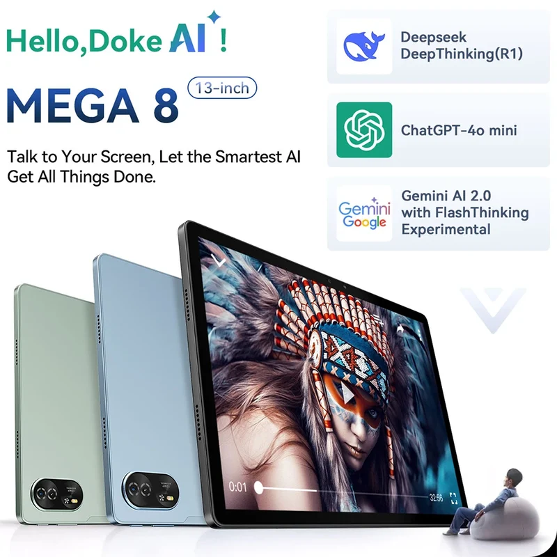 Blackview MEGA 8 Tablet 13" FHD+ 90Hz, Android 15, 50MP Camera, 11000mAh
