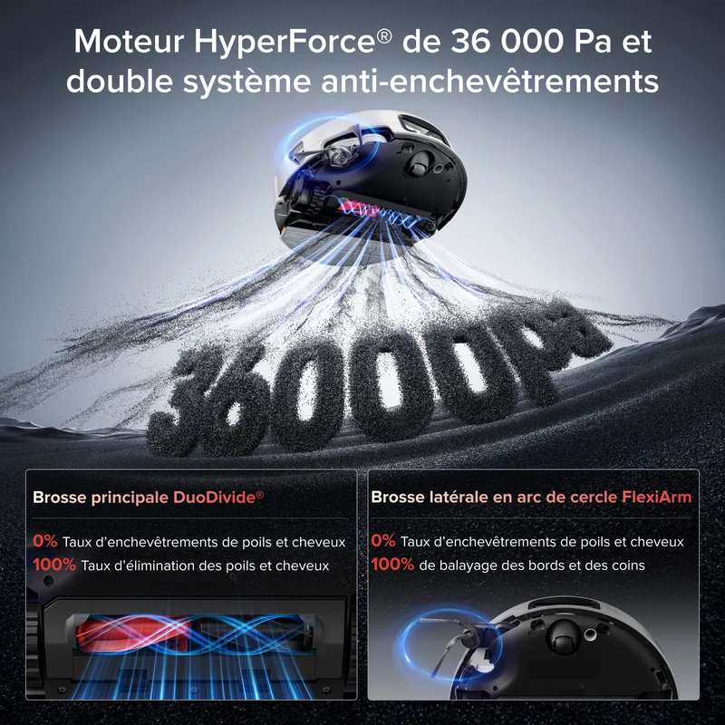 Roborock Saros 20 Sonic Aspirateur robot avec la toute nouvelle station RockDock®