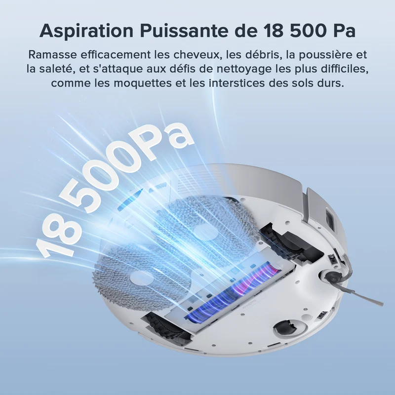 Roborock Qrevo Curv S5X robot aspirateur laveur avec station d’accueil multifonctionnelle 3.0