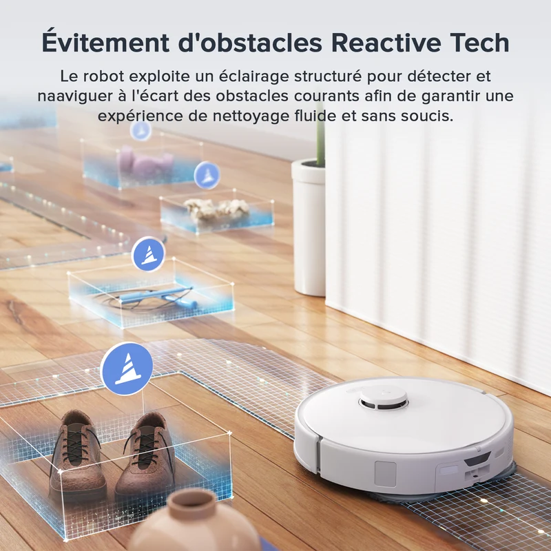 Roborock Qrevo Curv S5X robot aspirateur laveur avec station d’accueil multifonctionnelle 3.0