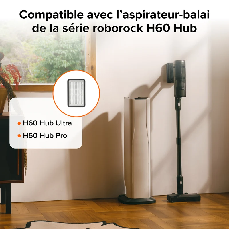 Filtre lavable d’origine Roborock pour aspirateurs balais H60 Hub Ultra et H60 Hub Pro