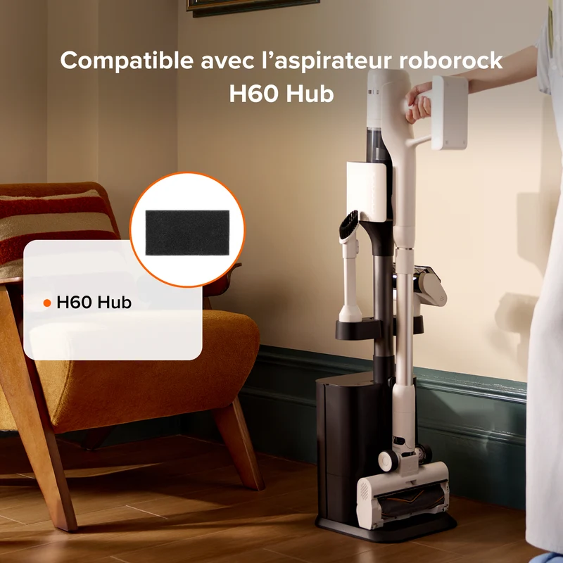 Filtre en éponge pour aspirateur Roborock H60 Hub