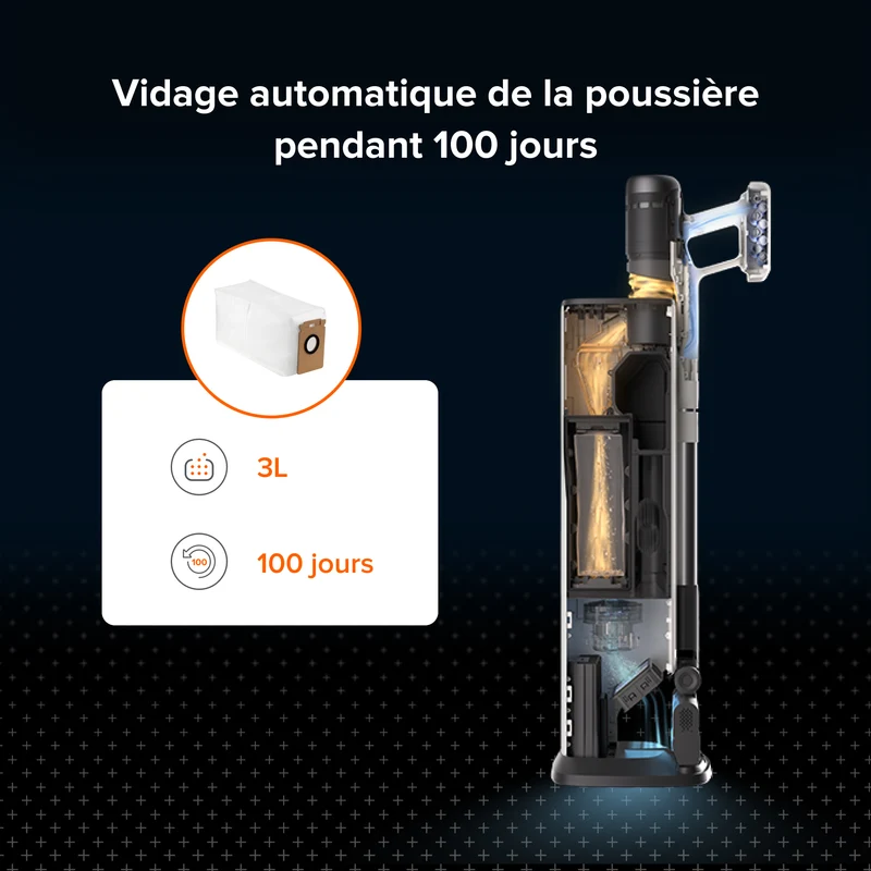 Sacs à poussière Roborock (12 pièces) pour H60 Hub Ultra et H60 Hub Pro, 3 L