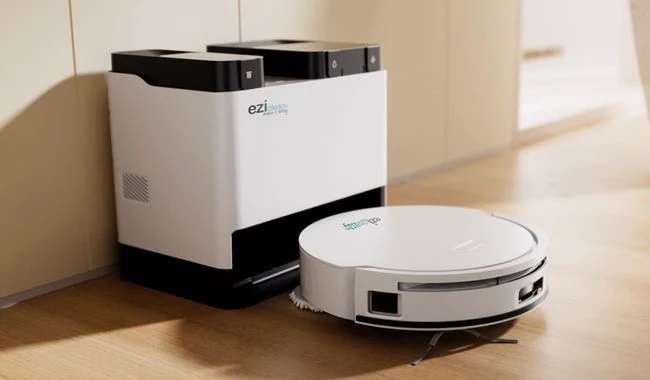 Eziclean Robot aspirateur laveur avec base aspirante All In One Z12 Ultra