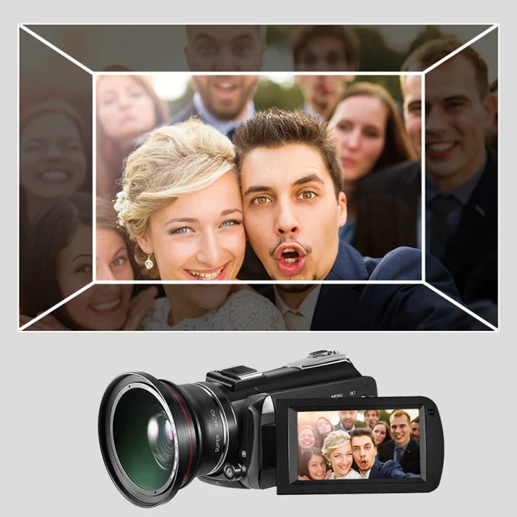ORDRO AC3 3.1 inch IPS Screen 4K Full HD 13MP Night Vision WiFi Live Camcorder DV Digital Camera, Style:Standard(Black)