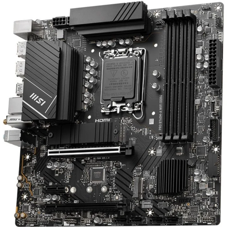 MSI PRO B760M-A WiFi DDR4 mATX Motherboard – LGA 1700, Intel B760 Chipset