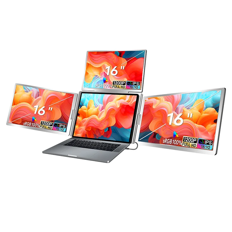 FHD 1200P IPS Quad Monitor Extender 16 Inch