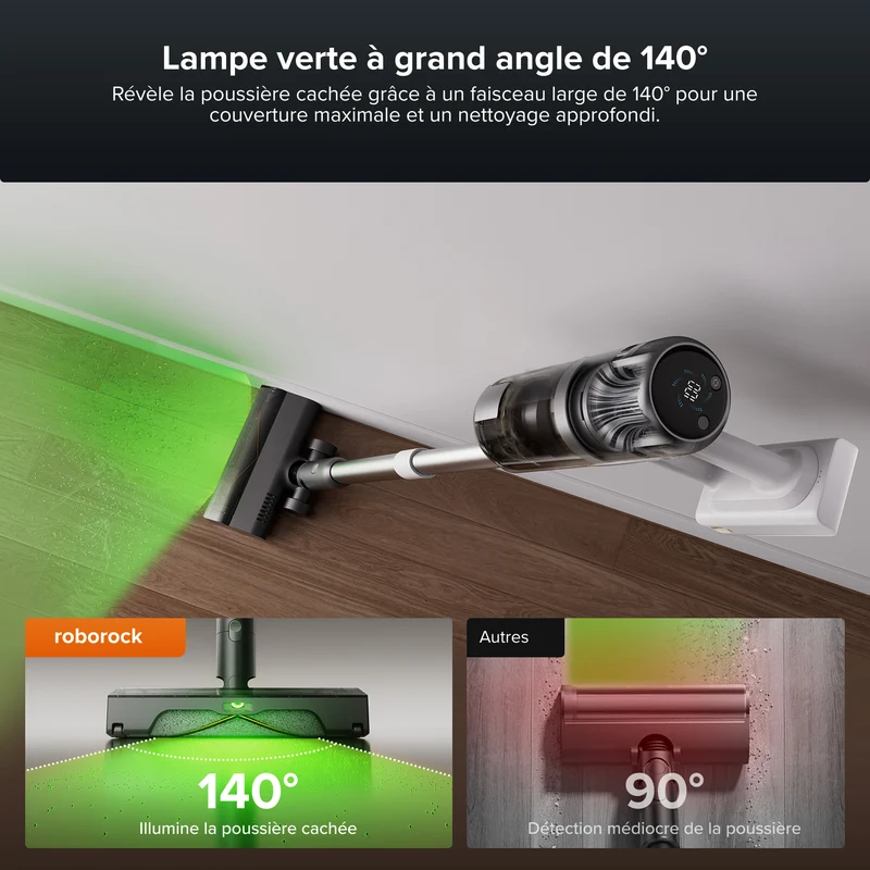 Roborock H60 Hub Pro – Aspirateur sans fil avec station de vidage automatique
