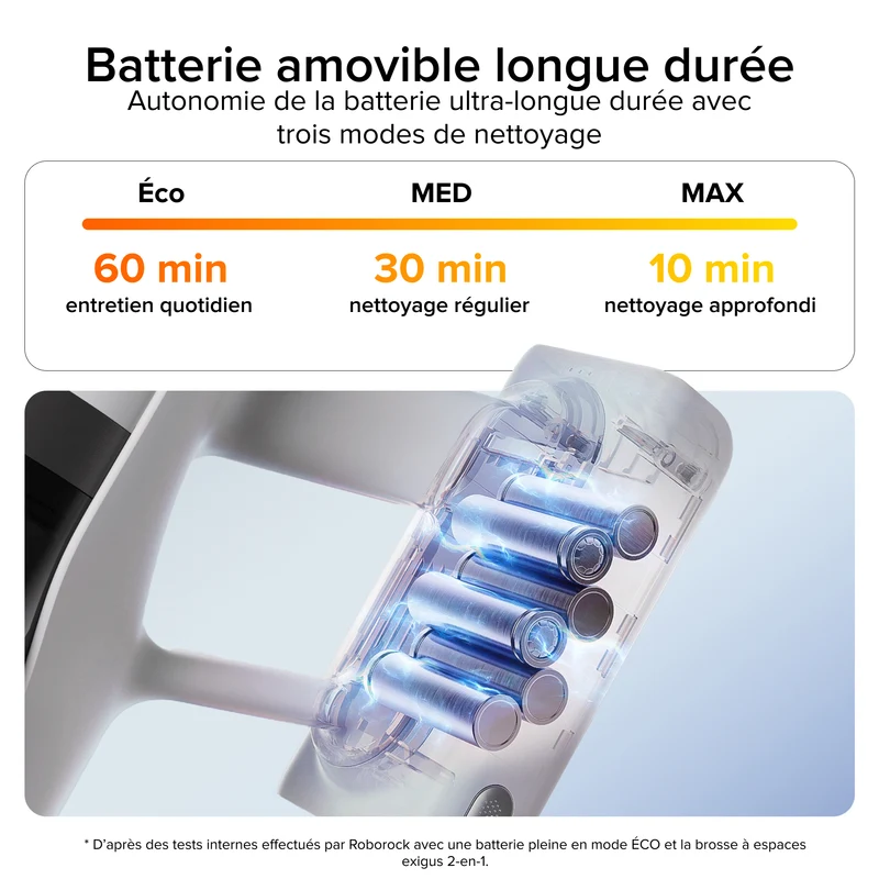 Roborock H60 Aspirateur sans fil 2-en-1 avec détection de puissance