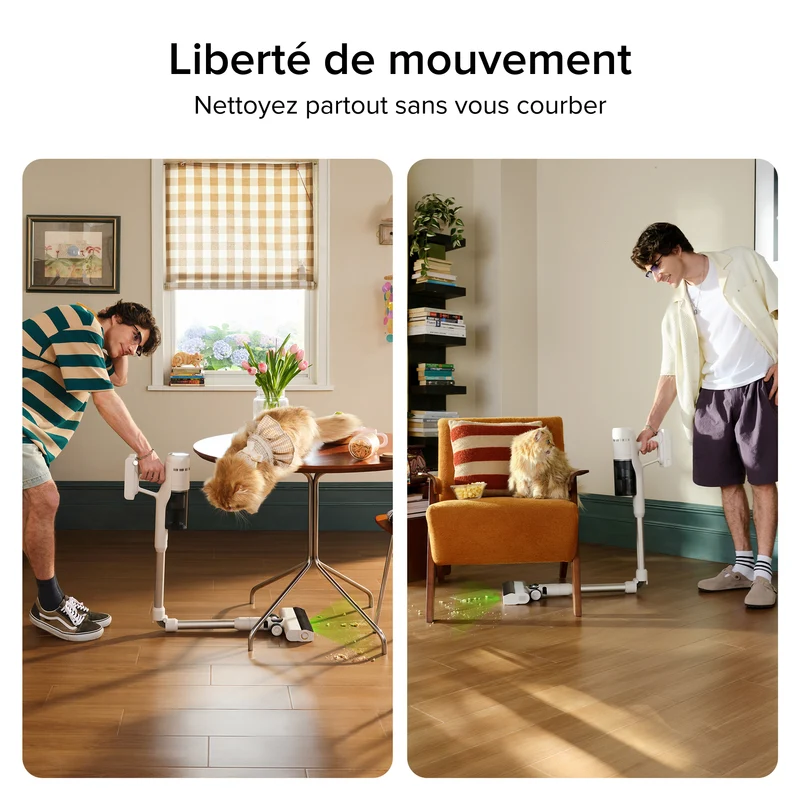 Roborock H60 Aspirateur sans fil 2-en-1 avec détection de puissance