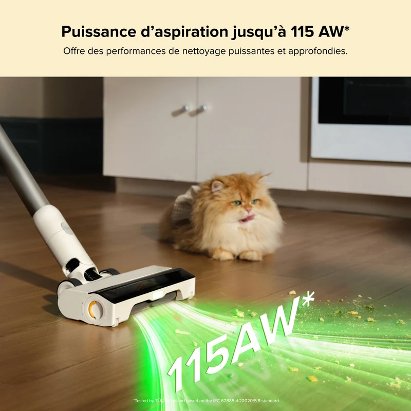 Roborock H60 Hub aspirateur balai sans fil avec station d'accueil à vidage automatique