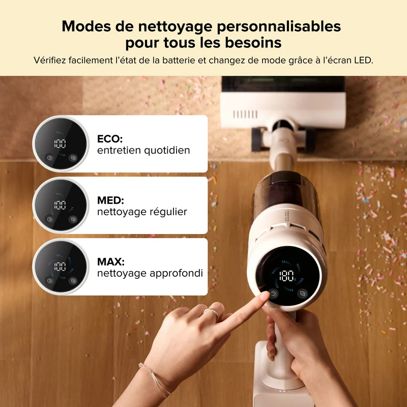 Roborock H60 Hub aspirateur balai sans fil avec station d'accueil à vidage automatique