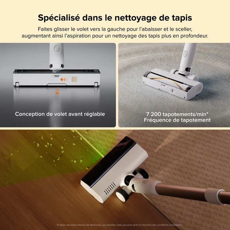 Roborock H60 Hub aspirateur balai sans fil avec station d'accueil à vidage automatique