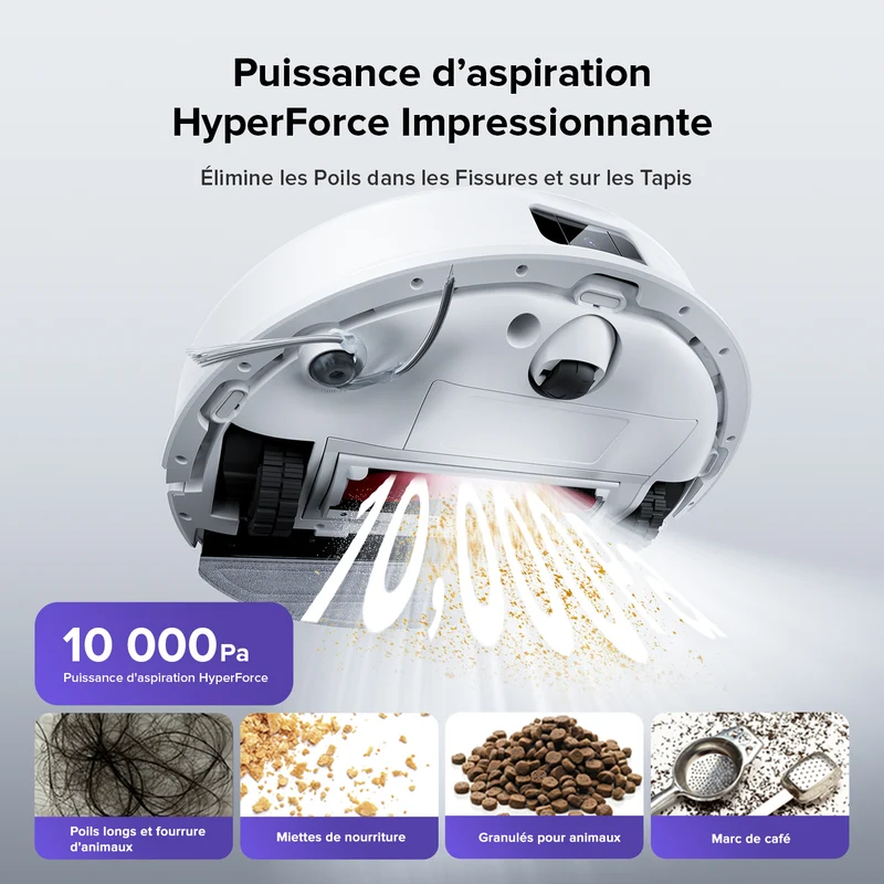 Roborock Q10 S5 Set robot aspirateur laveur de VibraRise 2.0 avec aspiration de 10 000 Pa