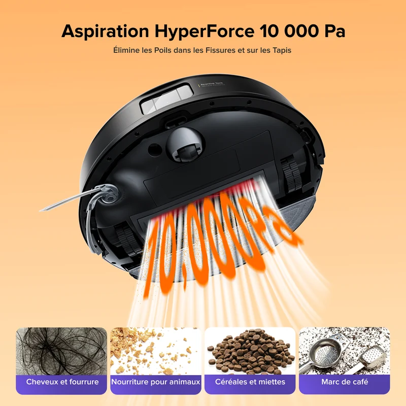 Roborock Q10 S5+ robot aspirateur laveur de VibraRise 2.0 avec avec station de vidage automatique
