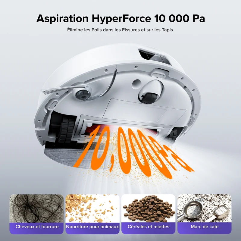 Roborock Q10 S5+ robot aspirateur laveur de VibraRise 2.0 avec avec station de vidage automatique