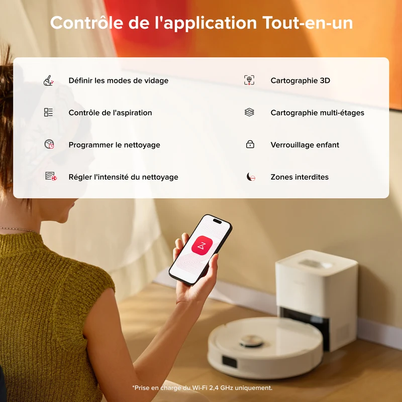 Roborock Q10 S5+ robot aspirateur laveur de VibraRise 2.0 avec avec station de vidage automatique