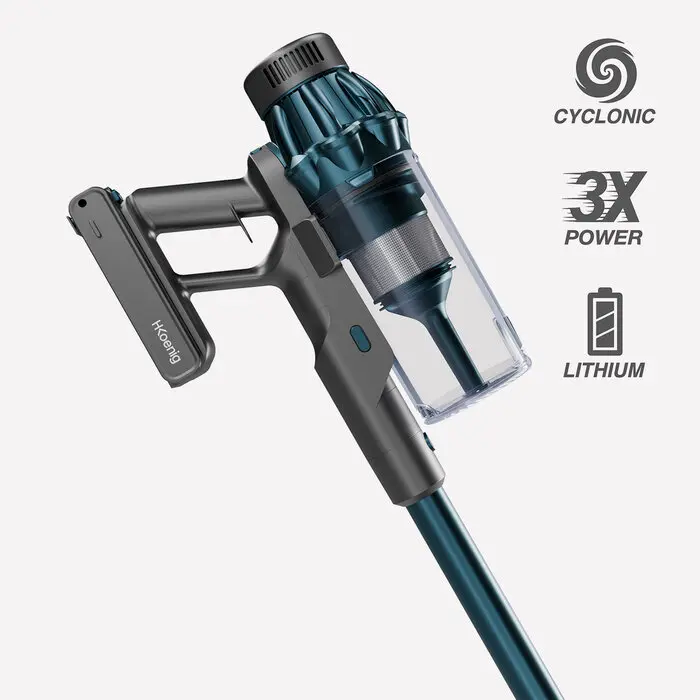 HKoenig Aspirateur balai 2 en 1 sans fil Power+ avec serpillère électrique