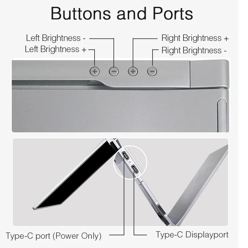 Tri-Screen Laptop Extender – Type-C, Portable Design