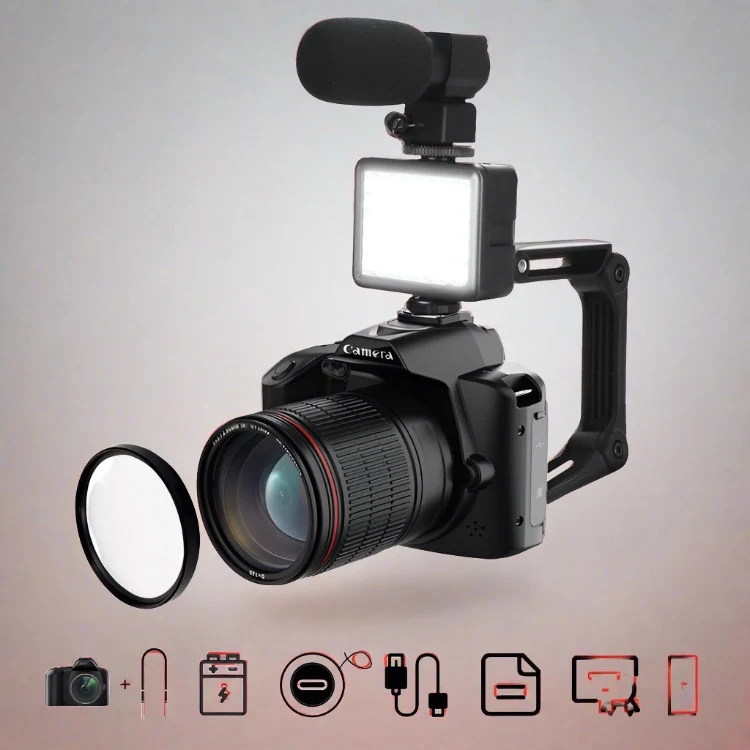 Dual-camera Night Vision 64 Million Pixel High-definition WIFI Digital Camera Standard+Light+Lens+Mic+Bracket
