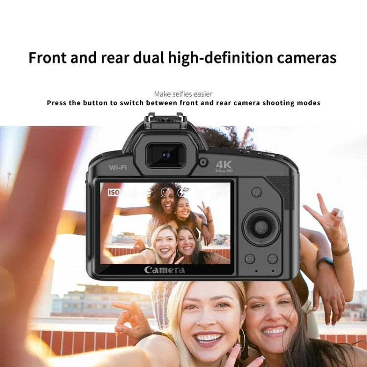 Dual-camera Night Vision 64 Million Pixel High-definition WIFI Digital Camera Standard+Light+Lens+Mic+Bracket