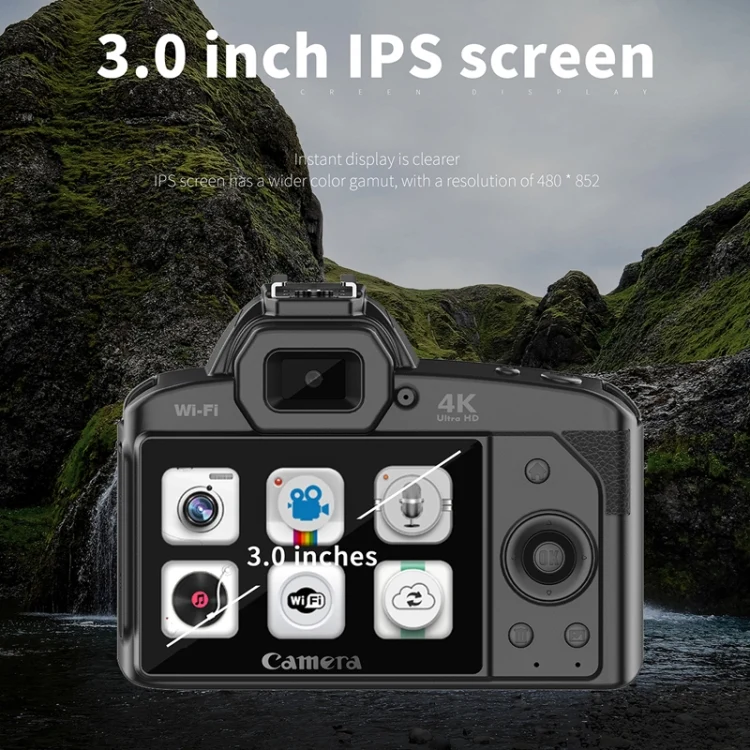 Dual-camera Night Vision 64 Million Pixel High-definition WIFI Digital Camera Standard+Light+Lens+Mic+Bracket