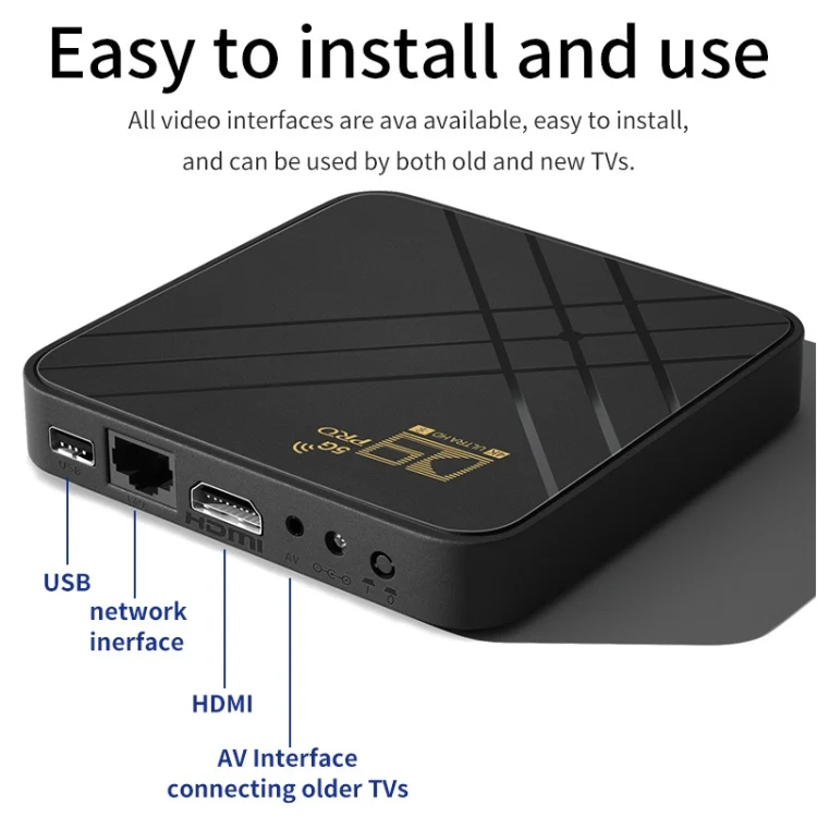D9 PRO 2.4G/5G WIFI 4K HD Android TV Box(US Plug)