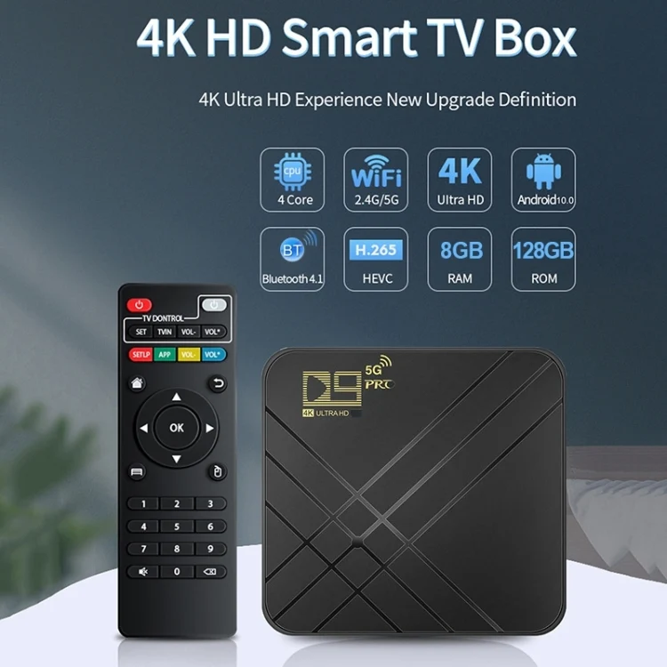 D9 PRO 2.4G/5G WIFI 4K HD Android TV Box(US Plug)