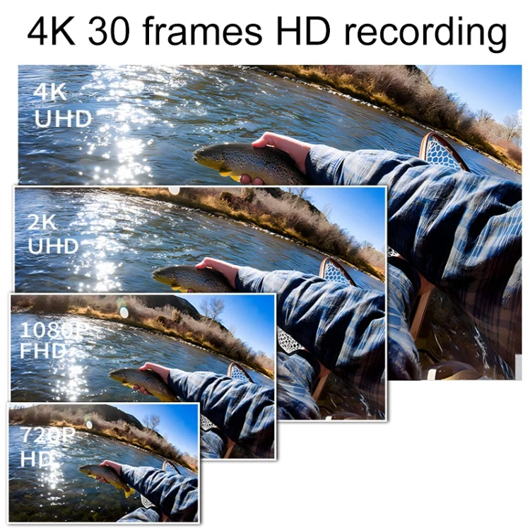 4K/30FPS 5G/2.4G HD Night Video Outdoor Waterproof Riding Record Thumb Camera, Spec: Battery White
