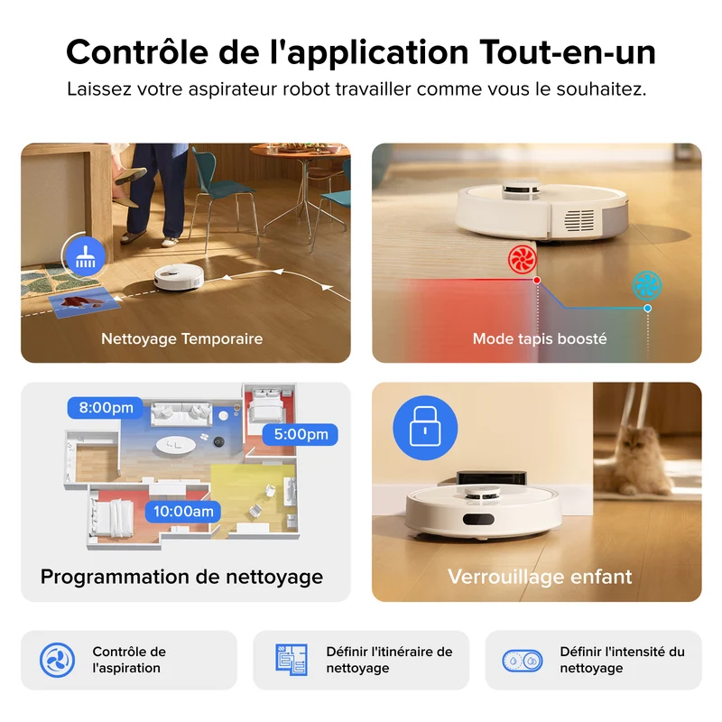 Roborock Q7 L5 robot aspirateur avec aspiration de 8 000 Pa