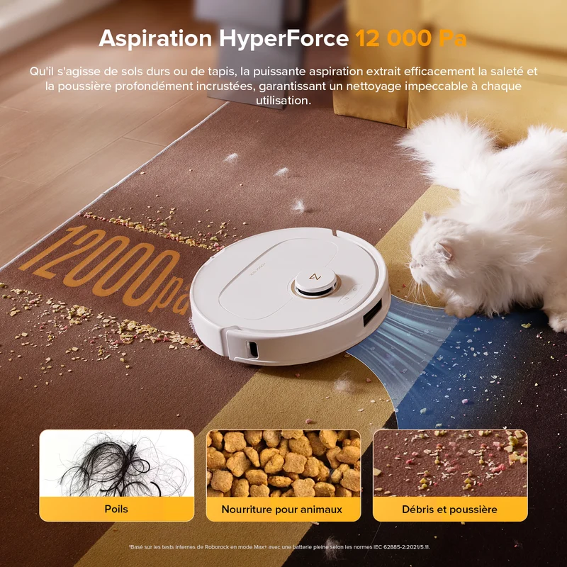 Roborock Qrevo S5V ( Qrevo Pro amélioré ) robot aspirateur laveur avec station d’accueil multifonctionnelle