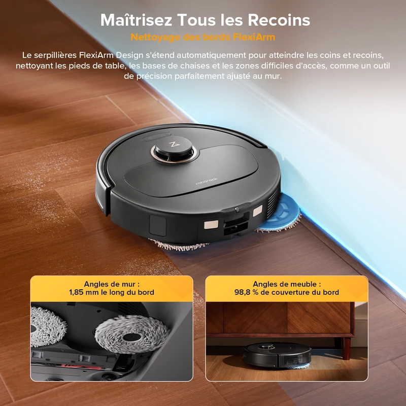 Roborock Qrevo S5V ( Qrevo Pro amélioré ) robot aspirateur laveur avec station d’accueil multifonctionnelle