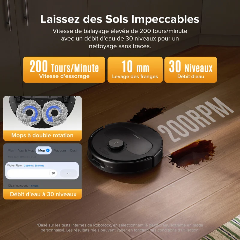Roborock QV 35S Set robot aspirateur laveur avec station d’accueil multifonctionnelle